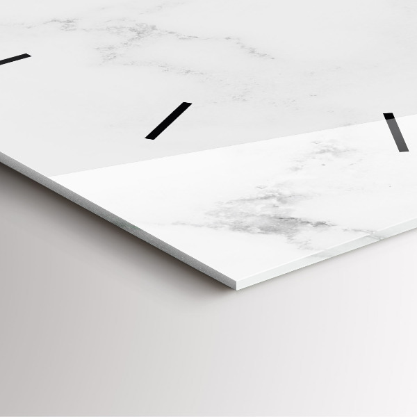 Wanduhr modern quadratisch Marmor