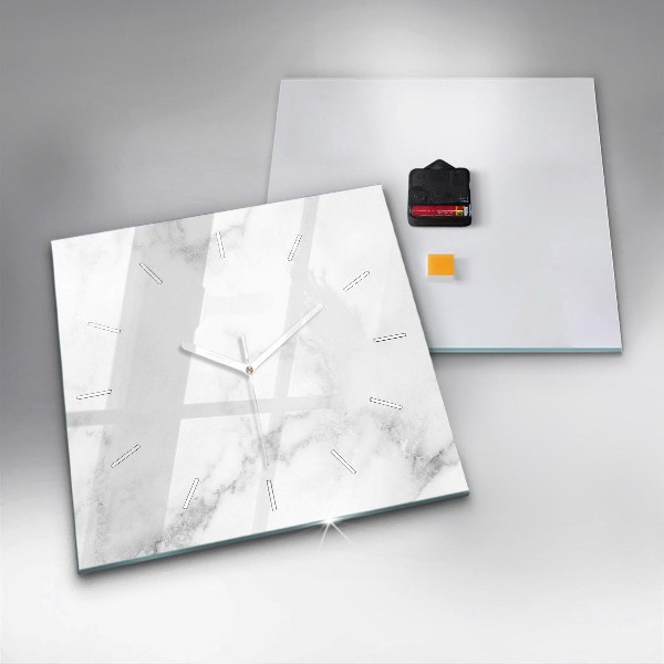 Wanduhr modern quadratisch Marmor