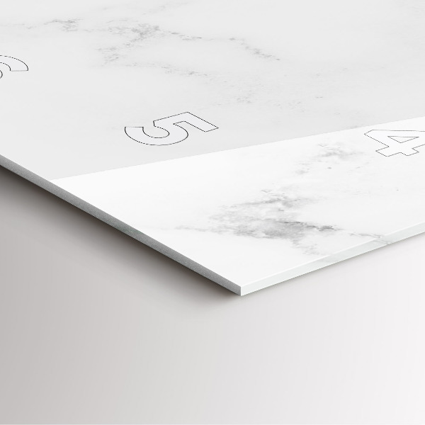 Wanduhr modern quadratisch Marmor