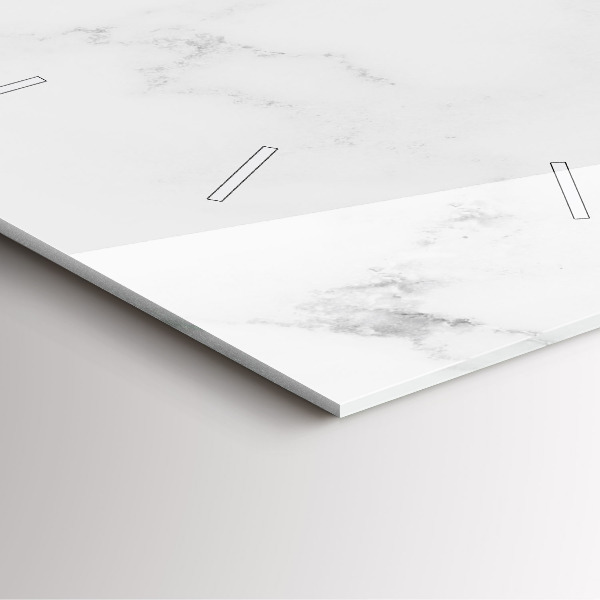 Wanduhr modern quadratisch Marmor