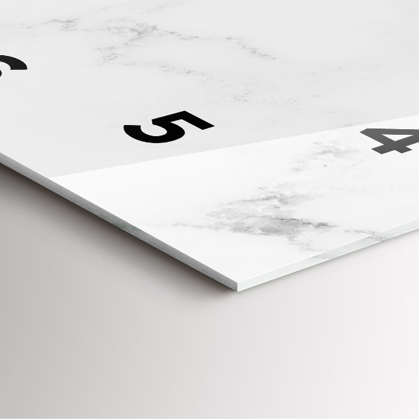 Wanduhr modern quadratisch Marmor