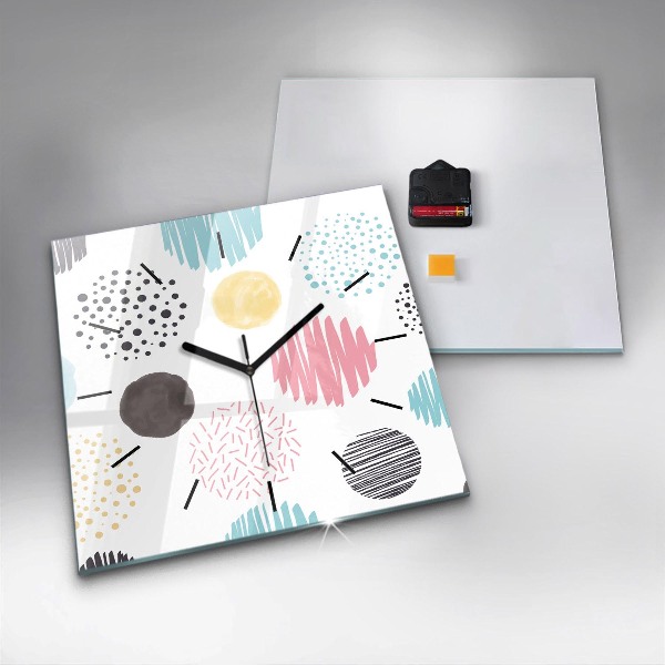 Wanduhr quadratisch mit motiv Geometrisches Muster