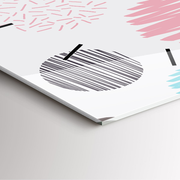 Wanduhr quadratisch mit motiv Geometrisches Muster