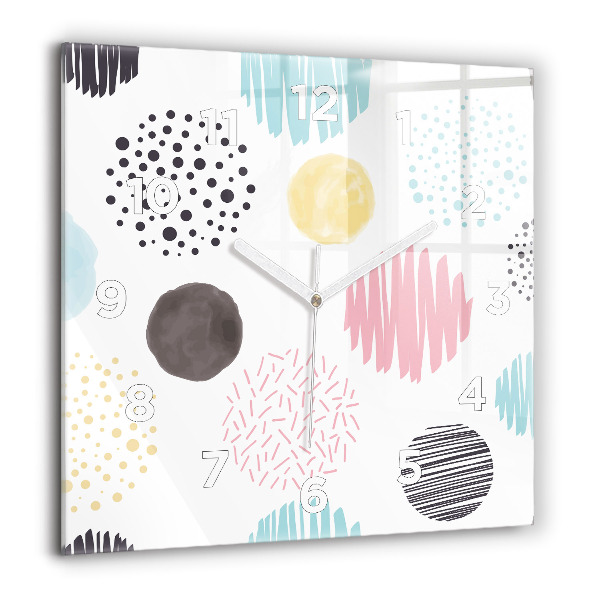 Wanduhr quadratisch mit motiv Geometrisches Muster