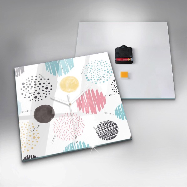 Wanduhr quadratisch mit motiv Geometrisches Muster