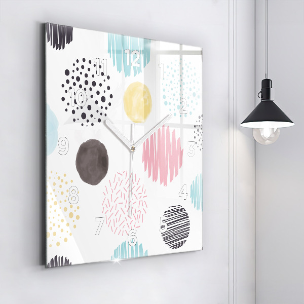 Wanduhr quadratisch mit motiv Geometrisches Muster