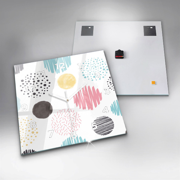 Wanduhr quadratisch mit motiv Geometrisches Muster