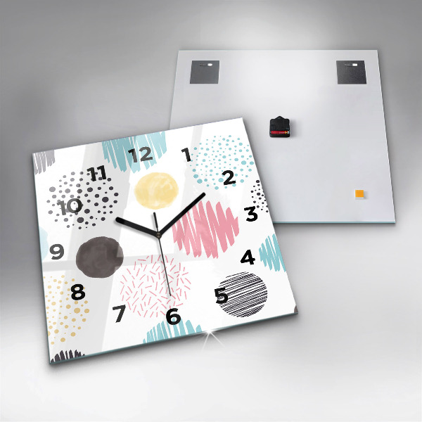 Wanduhr quadratisch mit motiv Geometrisches Muster
