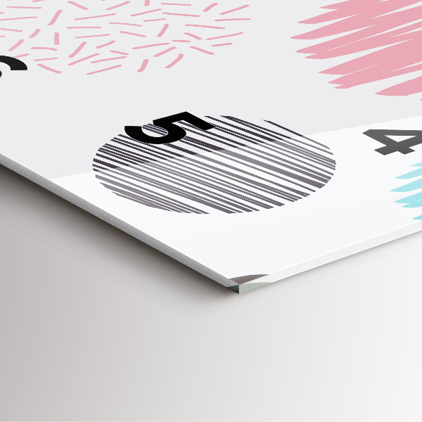 Wanduhr quadratisch mit motiv Geometrisches Muster