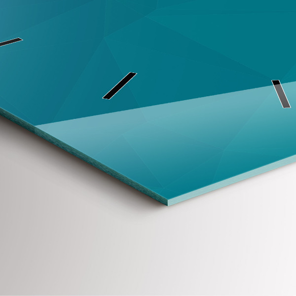 Wanduhr modern quadratisch Marine Abstraktion