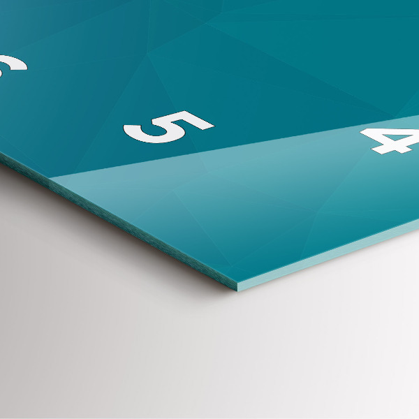 Wanduhr modern quadratisch Marine Abstraktion