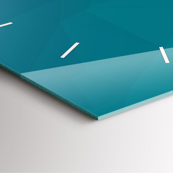 Wanduhr modern quadratisch Marine Abstraktion