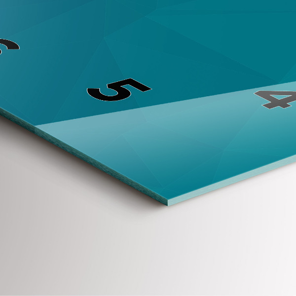 Wanduhr modern quadratisch Marine Abstraktion