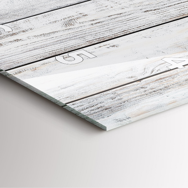 Wanduhr quadratisch mit motiv Bemalte Bretter