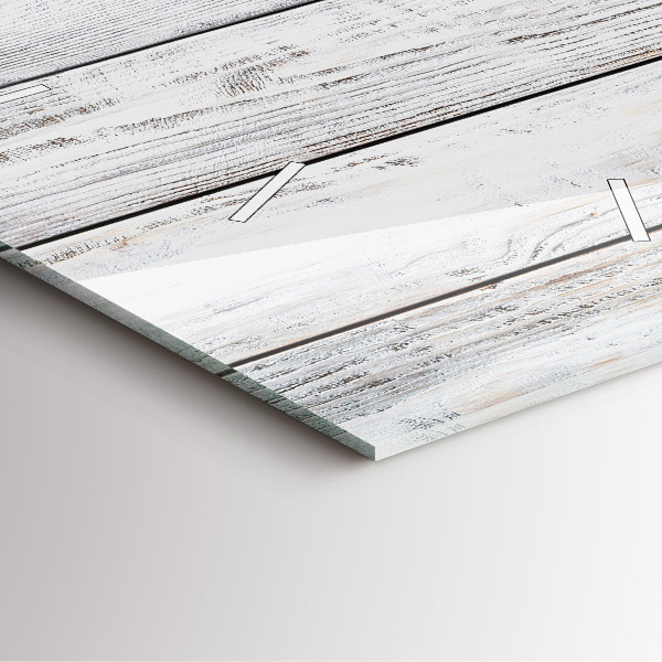 Wanduhr quadratisch mit motiv Bemalte Bretter