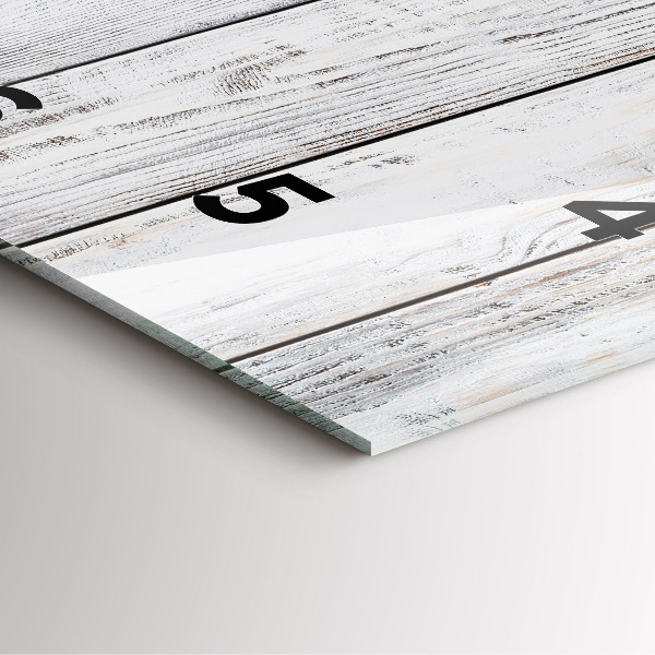 Wanduhr quadratisch mit motiv Bemalte Bretter