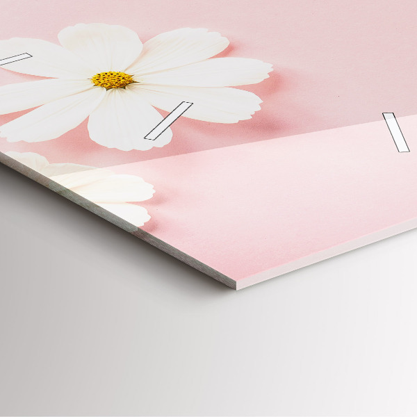 Wanduhr quadratisch Gänseblümchen