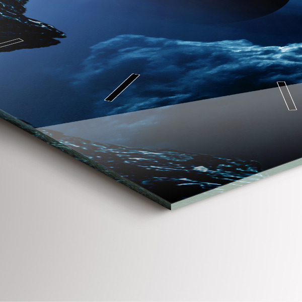 Wanduhr modern quadratisch Große Galaxie