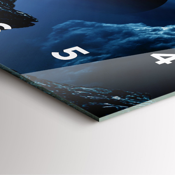 Wanduhr modern quadratisch Große Galaxie