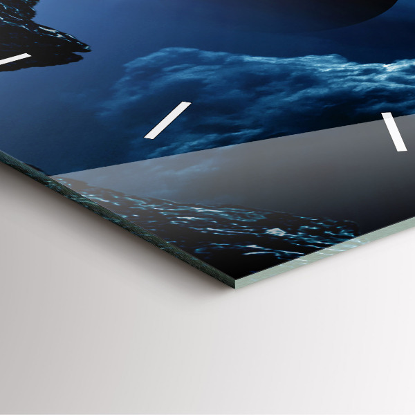 Wanduhr modern quadratisch Große Galaxie