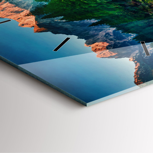 Wanduhr quadratisch mit motiv Seelandschaft