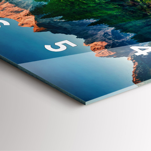 Wanduhr quadratisch mit motiv Seelandschaft