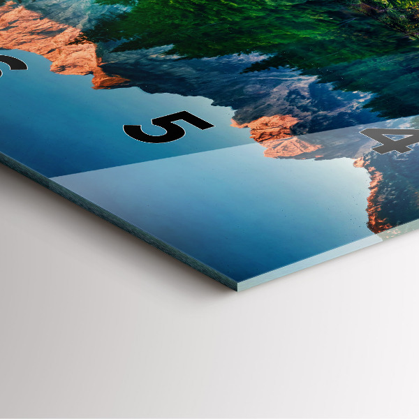 Wanduhr quadratisch mit motiv Seelandschaft