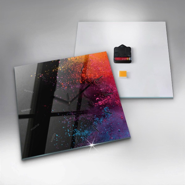 Wanduhr quadratisch Eine Explosion von Farben