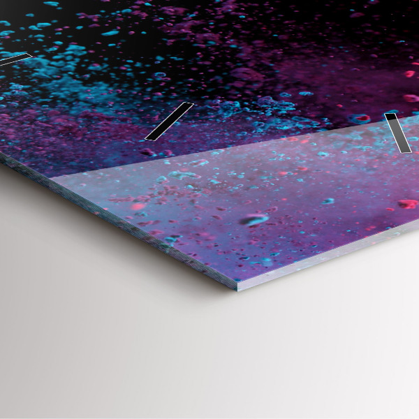 Wanduhr quadratisch Eine Explosion von Farben