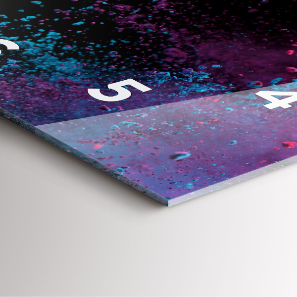 Wanduhr quadratisch Eine Explosion von Farben