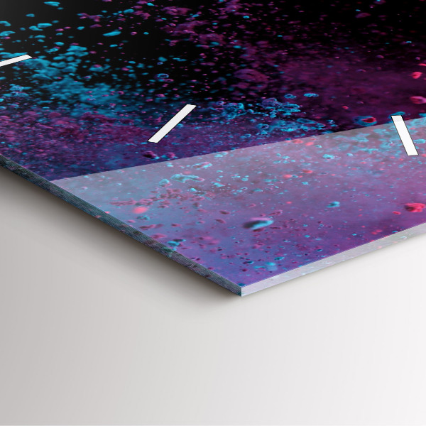 Wanduhr quadratisch Eine Explosion von Farben