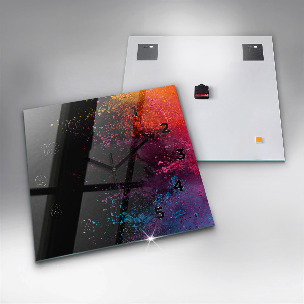 Wanduhr quadratisch Eine Explosion von Farben