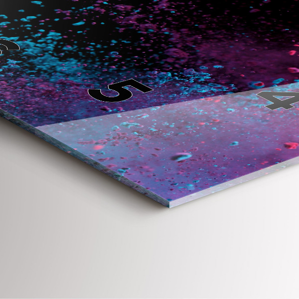 Wanduhr quadratisch Eine Explosion von Farben