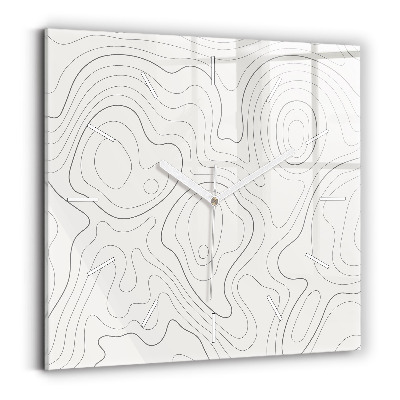 Wanduhr quadratisch Flecken abstrakt