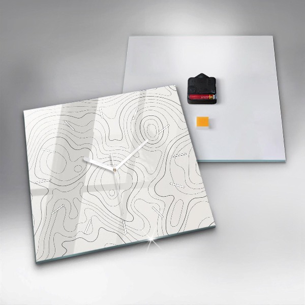 Wanduhr quadratisch Flecken abstrakt