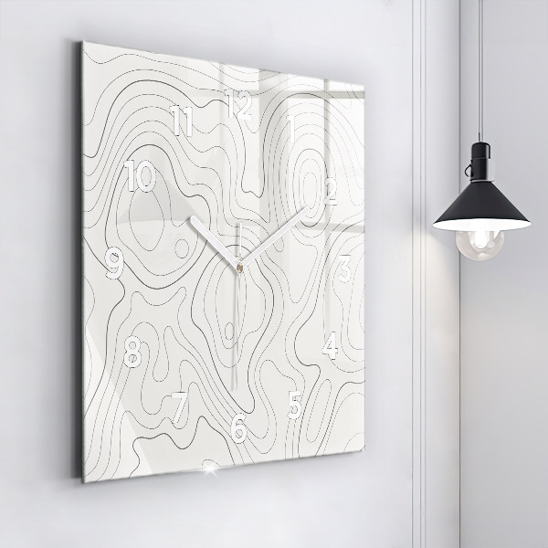 Wanduhr quadratisch Flecken abstrakt