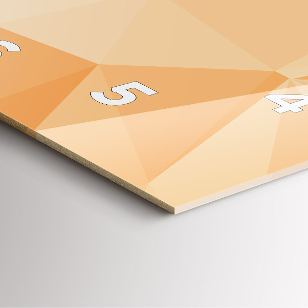 Wanduhr quadratisch mit motiv Abstrakte Dreiecke