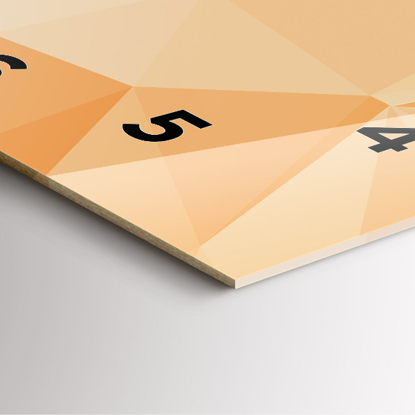 Wanduhr quadratisch mit motiv Abstrakte Dreiecke