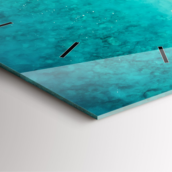 Wanduhr modern quadratisch Strand Meersand