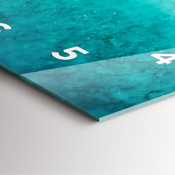 Wanduhr modern quadratisch Strand Meersand