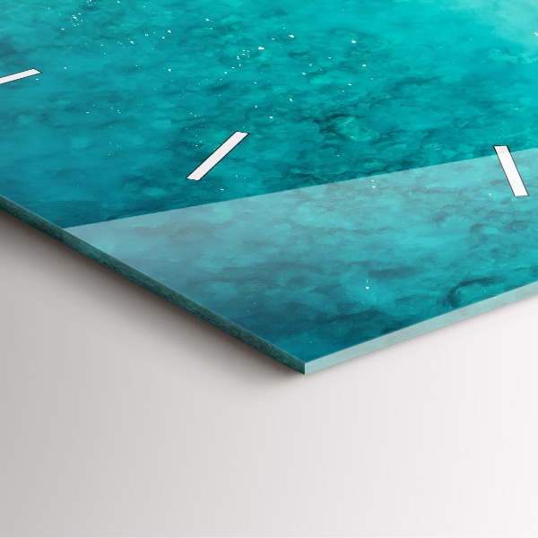 Wanduhr modern quadratisch Strand Meersand