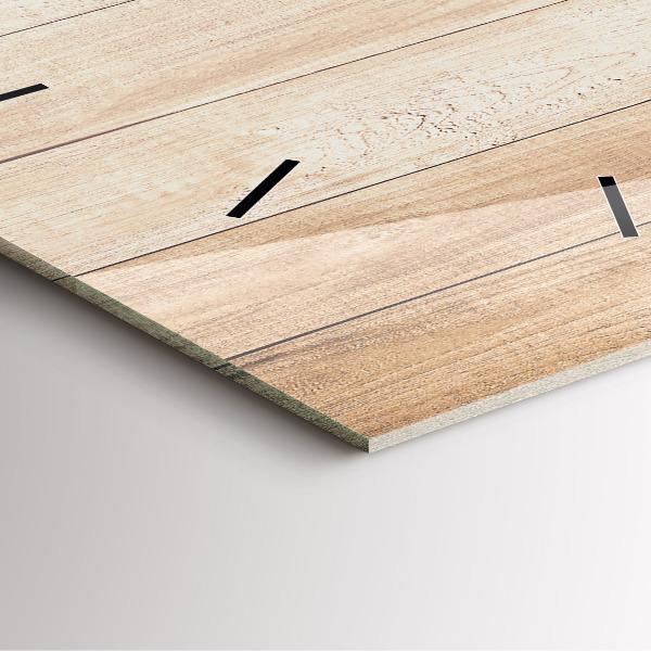 Wanduhr quadratisch mit motiv Hölzerne Textur