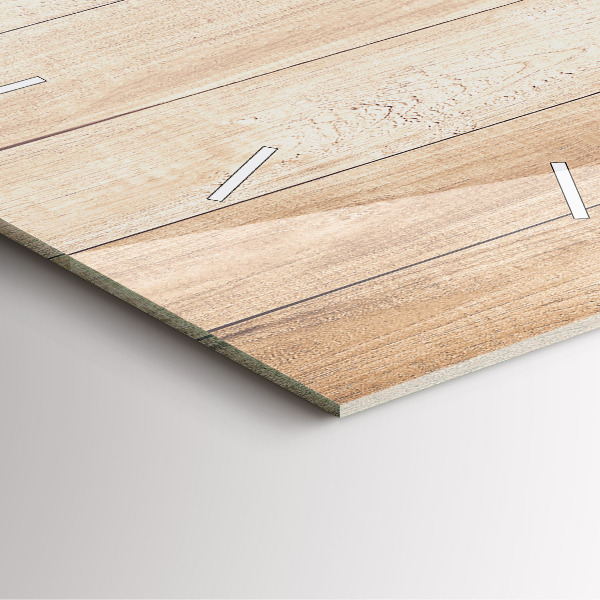 Wanduhr quadratisch mit motiv Hölzerne Textur