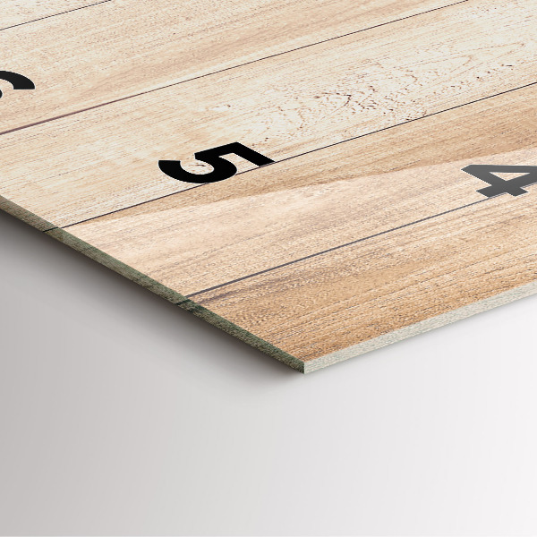 Wanduhr quadratisch mit motiv Hölzerne Textur