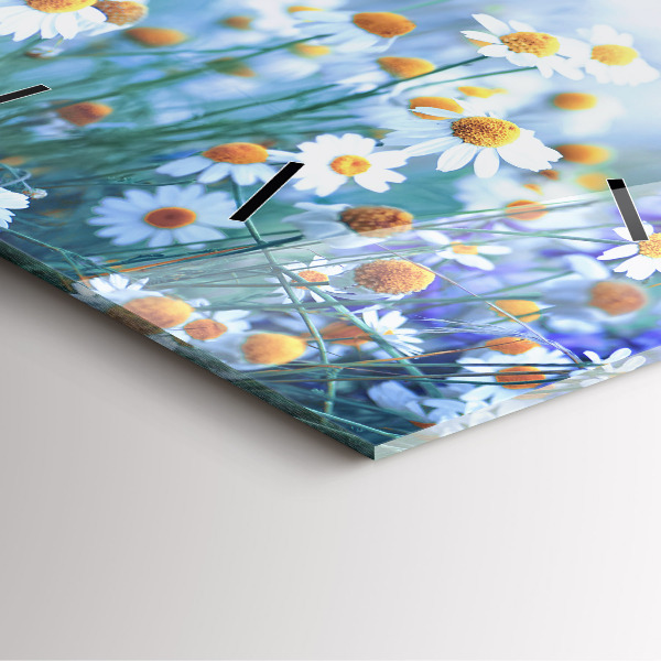 Wanduhr quadratisch Schmetterling auf einer Wiese