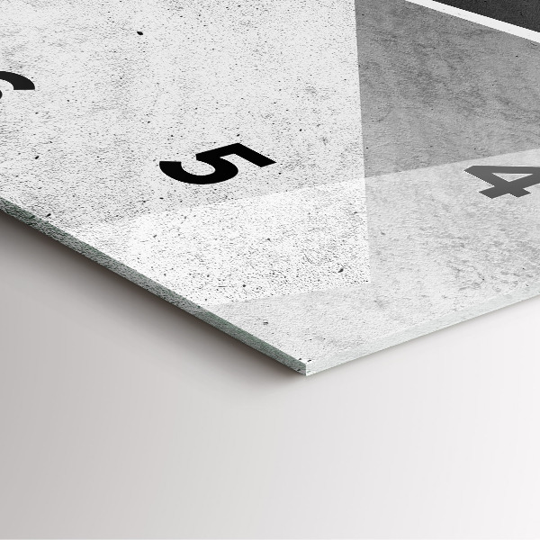 Wanduhr quadratisch mit motiv Abstrakte Dreiecke