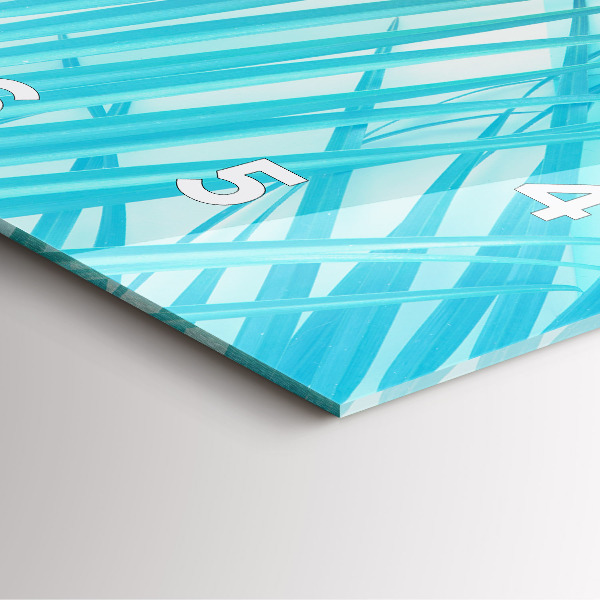 Wanduhr quadratisch Tropische Palme