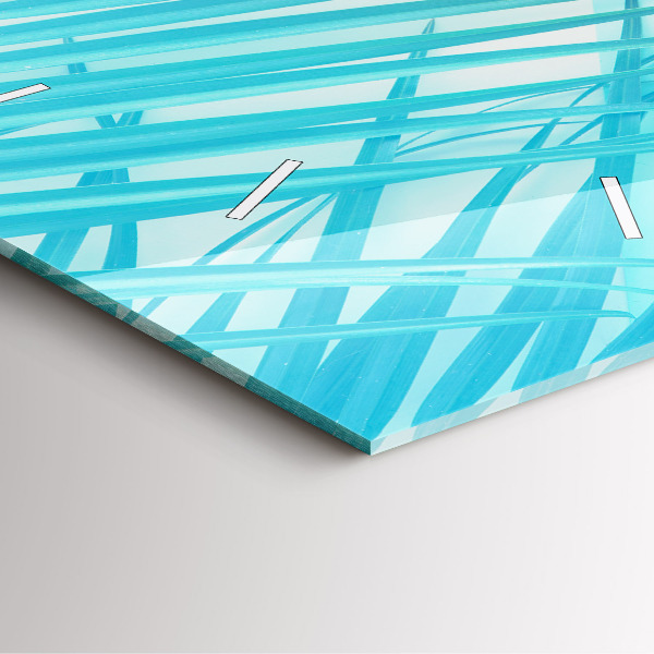 Wanduhr quadratisch Tropische Palme