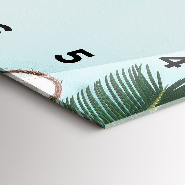 Wanduhr quadratisch Sommer Komposition