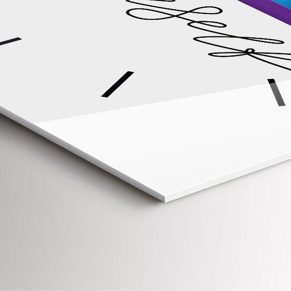 Wanduhr quadratisch Inschrift Sei du selbst